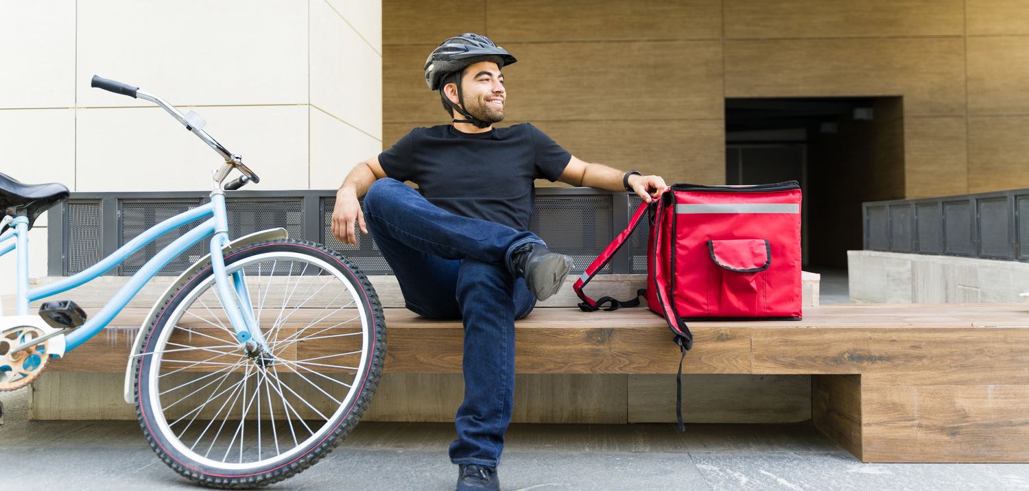 coursier vélo livraison nourriture